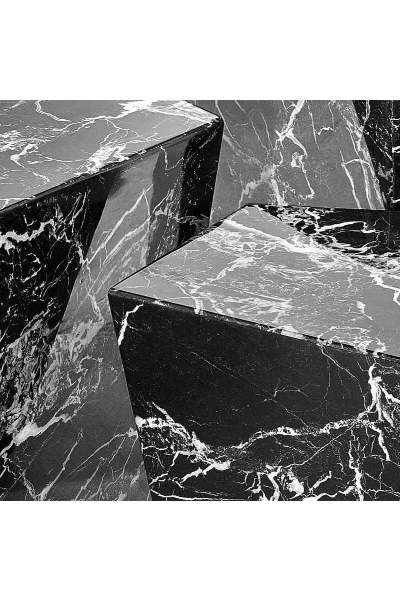 Table basse en marbre noir (lot de 3) | Eichholtz Prudential | Meubleluxe.fr