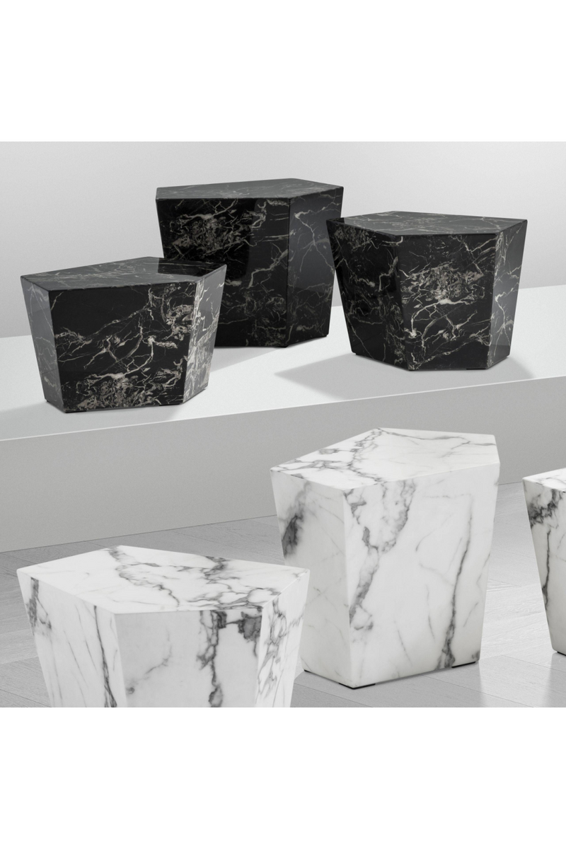 Table basse en marbre noir (lot de 3) | Eichholtz Prudential  | Meubleluxe.fr