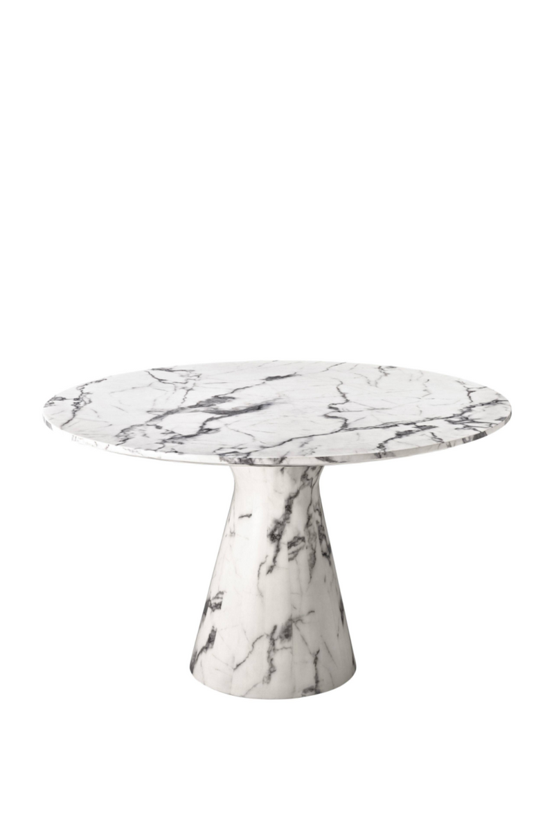 Table ronde en marbre blanc | Eichholtz Turner | Meubleluxe.fr