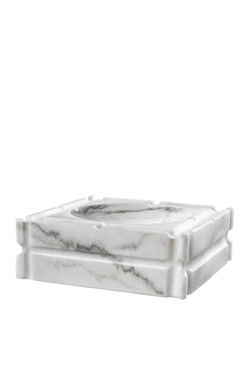 Cendrier en marbre blanc | Eichholtz Nestor | Meubleluxe.fr