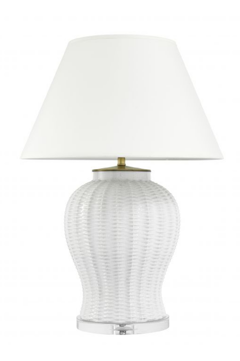 Lampe en céramique blanche | Eichholtz Fort Meyers | Meubleluxe.fr