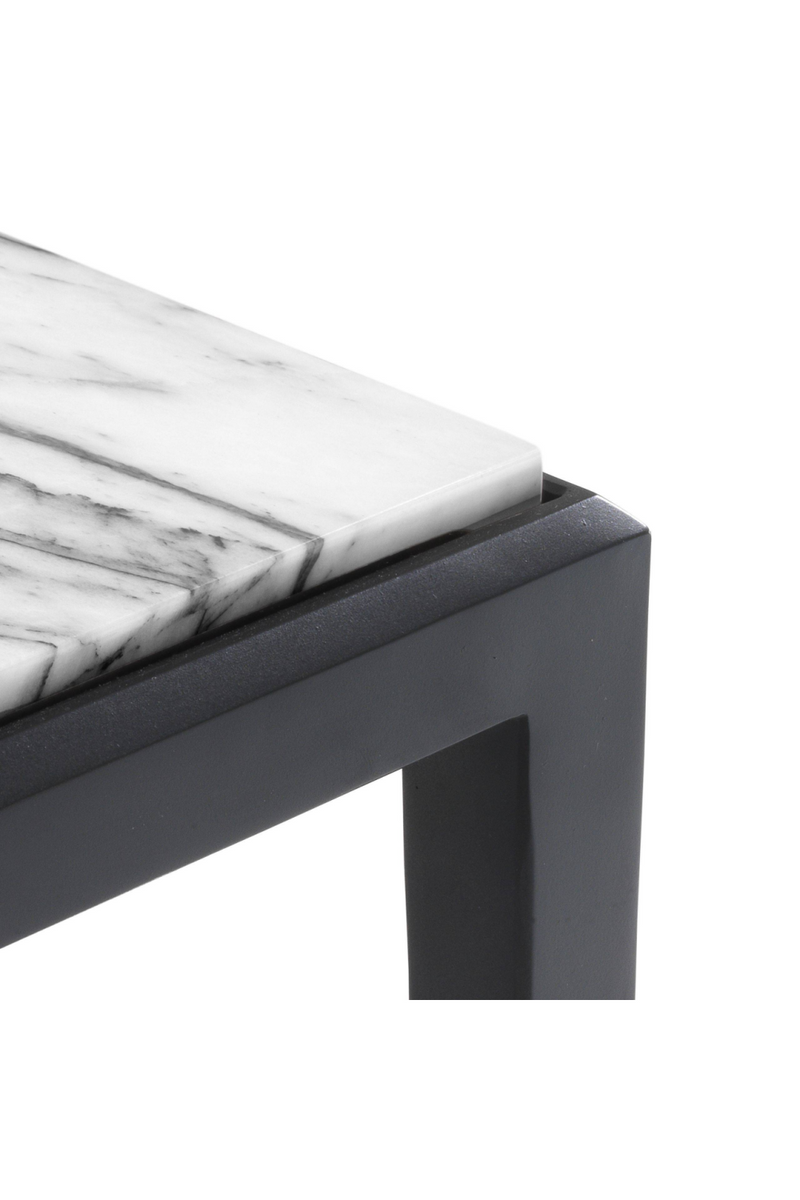 Table basse rectangulaire en marbre blanc | Eichholtz Henley | Meubleluxe.fr