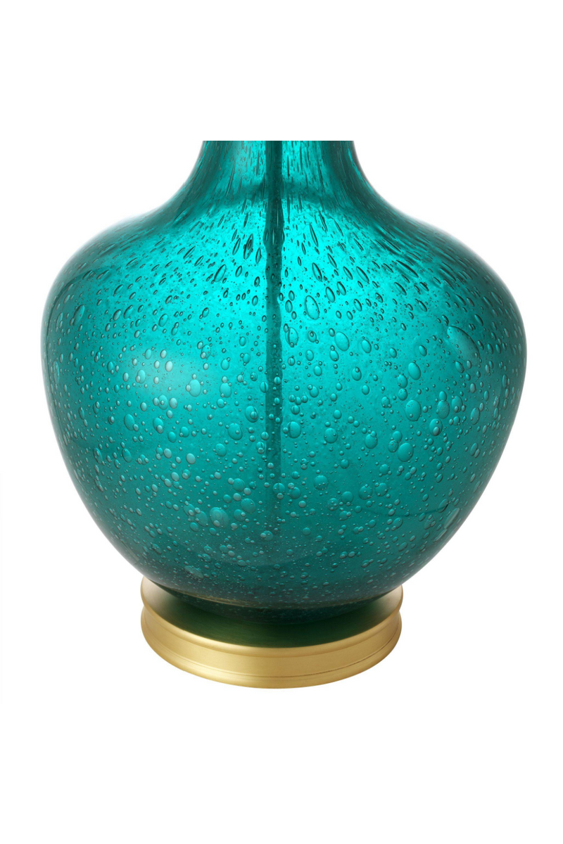 Lampe en verre bleu turquoise | Eichholtz Massaro | Meubleluxe.fr