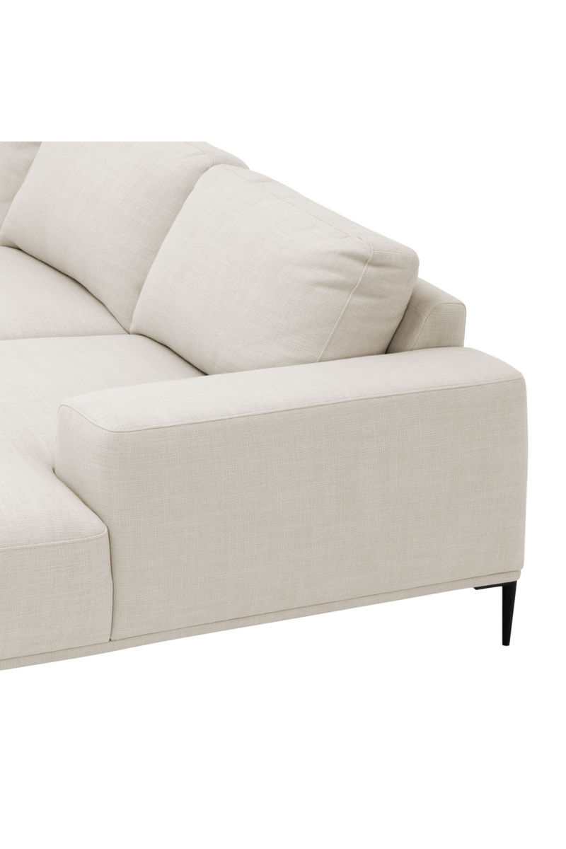 Canapé d'angle 4 places en tissu beige | Eichholtz Montado | Meubleluxe.fr