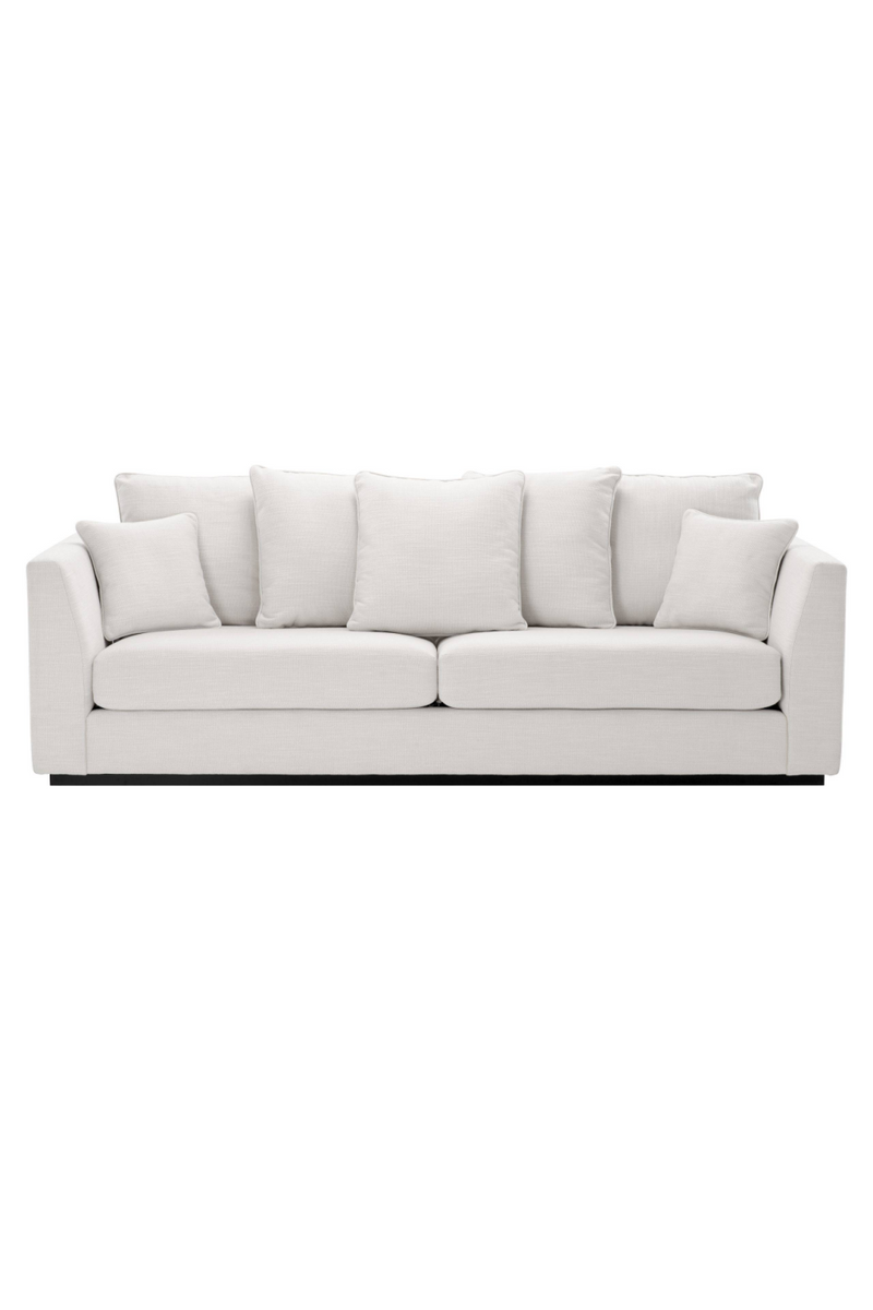 Canapé 4 places en tissu blanc cassé | Eichholtz Taylor | Meubleluxe.fr