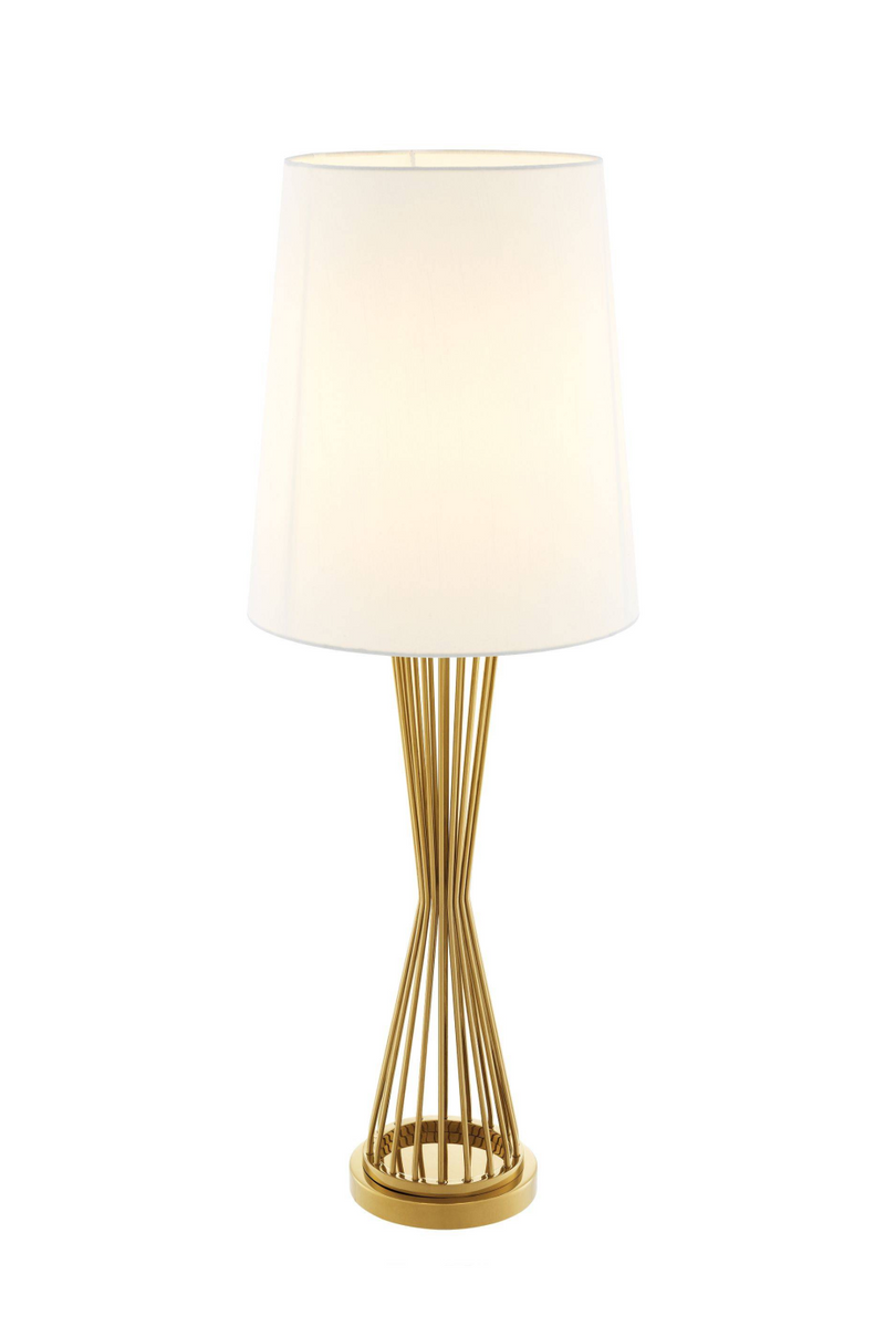 Lampe dorée et blanche | Eichholtz Holmes | Meubleluxe.fr