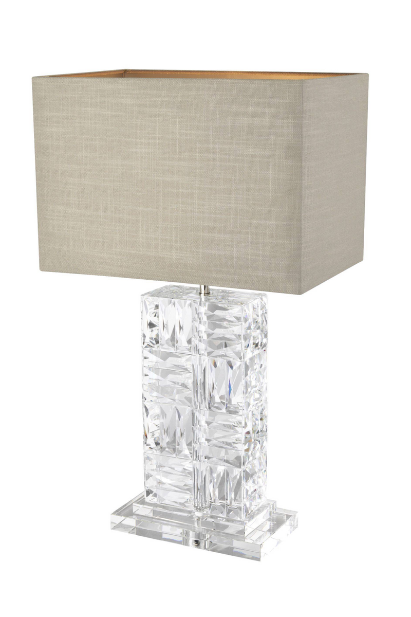 Lampe de table géométrique en cristal | Eichholtz Contemporain | Meubleluxe.fr