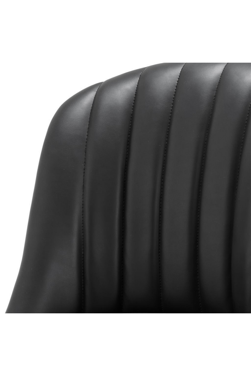 Chaise de bar matelassée noire | Eichholtz Balmore | Meubleluxe.fr