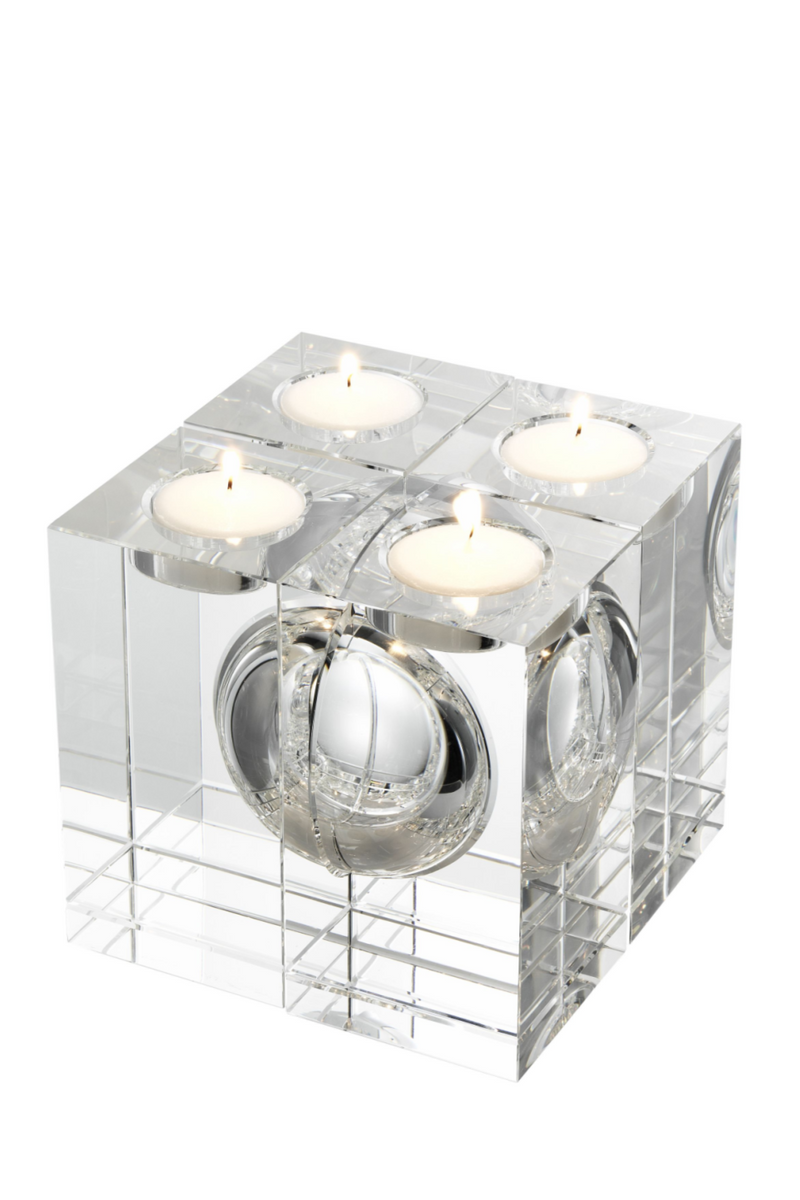 Porte-bougies en cristal (lot de 4) | Eichholtz Argenta | Meubleluxe.fr