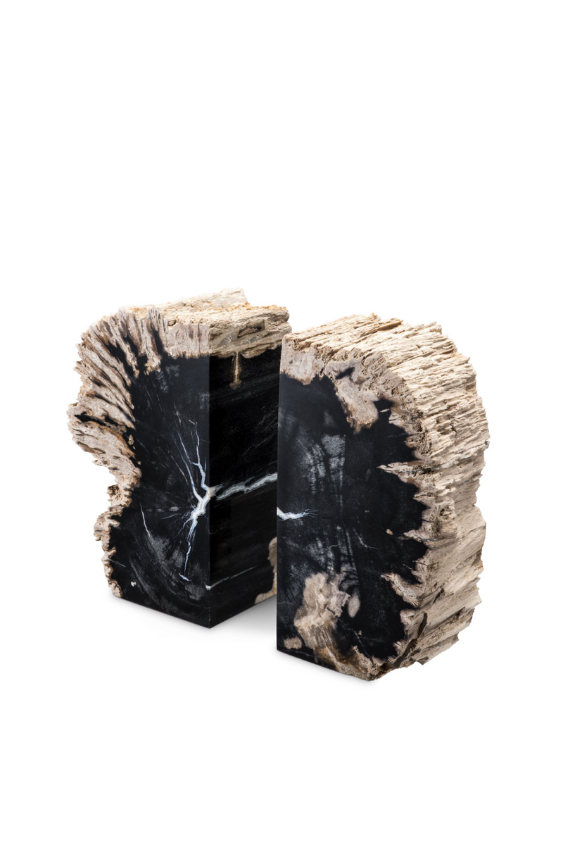 Serre-livres en bois pétrifié | Eichholtz Opia | Meubleluxe.fr