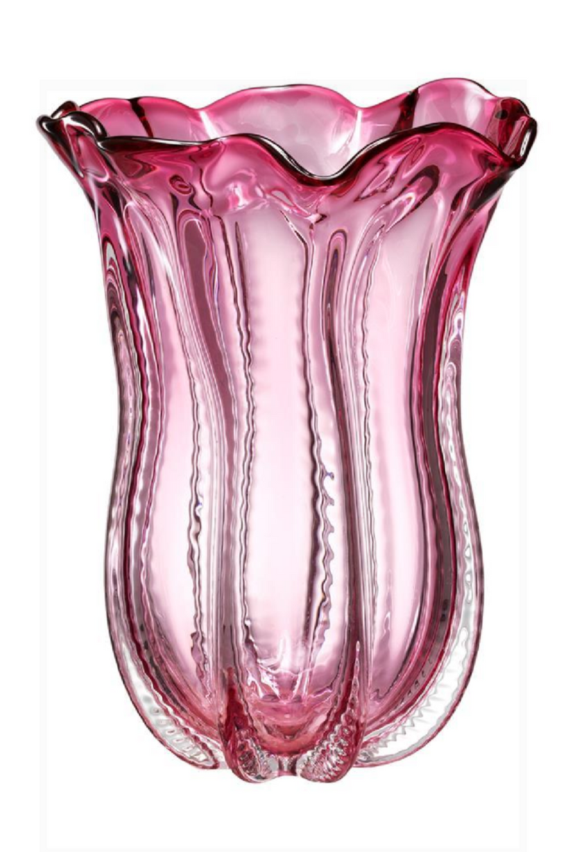 Vase en verre rose | Eichholtz Caliente L | Meubleluxe.fr