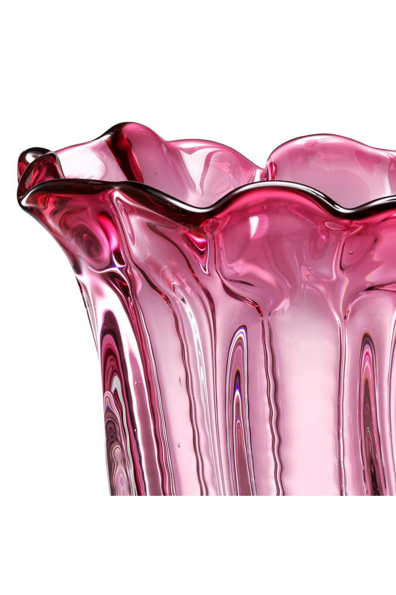 Vase en verre rose | Eichholtz Caliente L | Meubleluxe.fr