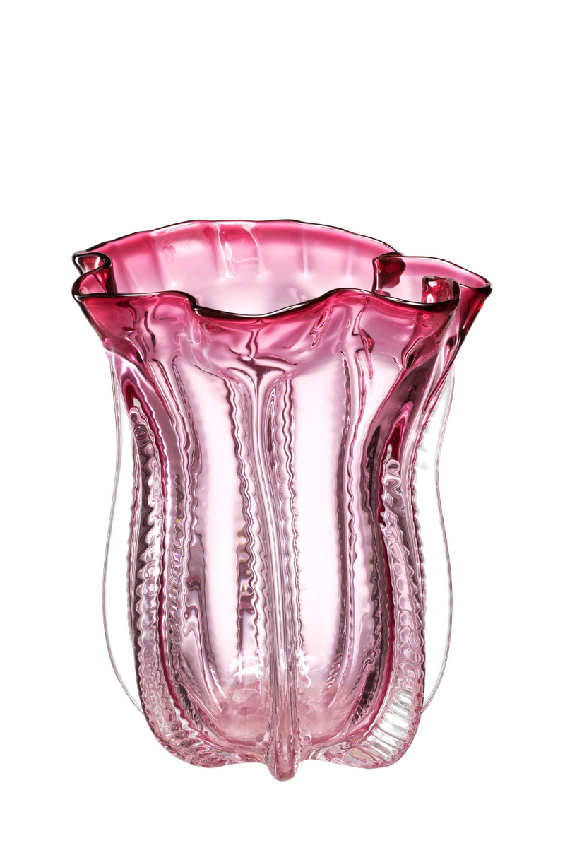 Vase en verre rose | Eichholtz Caliente S | Meubleluxe.fr