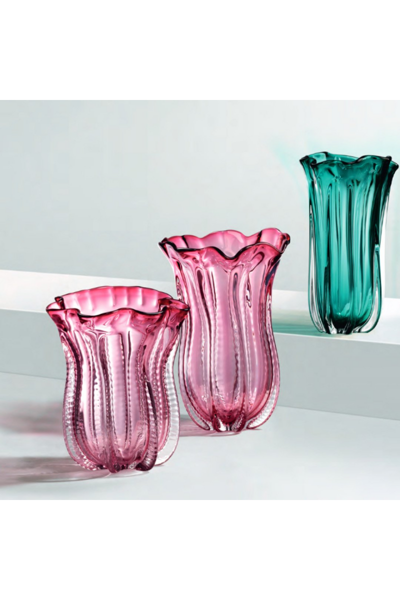 Vase en verre rose | Eichholtz Caliente S | Meubleluxe.fr