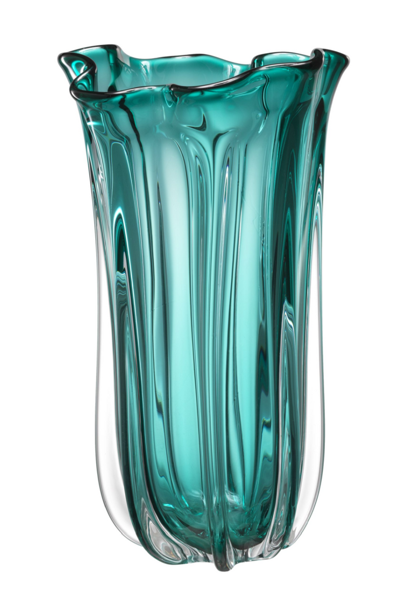 Vase en verre bleu turquoise | Eichhtotz Vagabond | Meubleluxe.fr