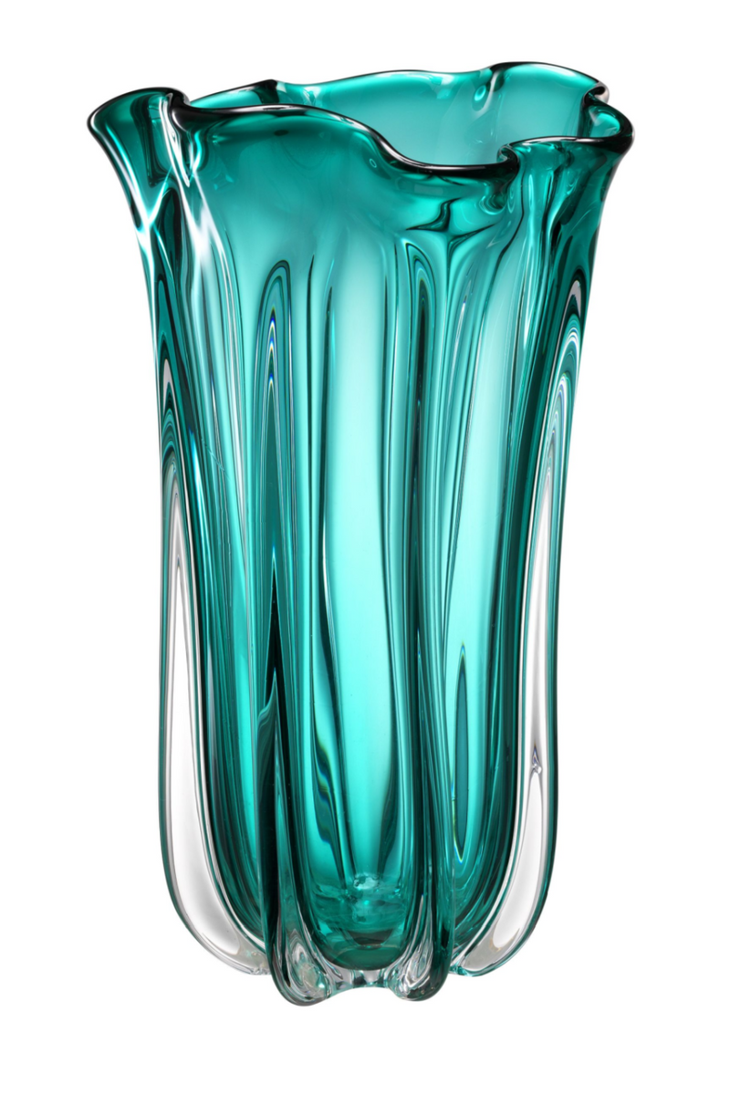 Vase en verre bleu turquoise | Eichhtotz Vagabond | Meubleluxe.fr