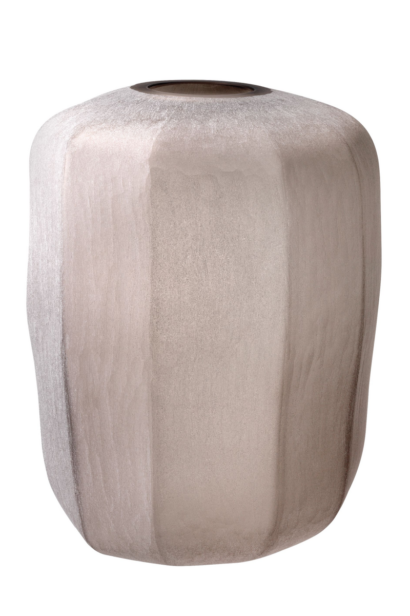 Vase artisanal beige sable -L- | Eichholtz Avance | Meubleluxe.fr