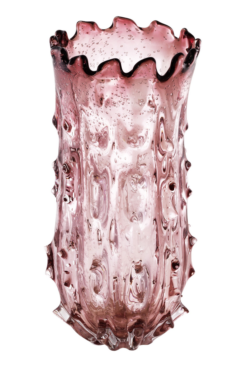 Vase en verre rose -L- | Eichholtz Baymont | Meubleluxe.fr