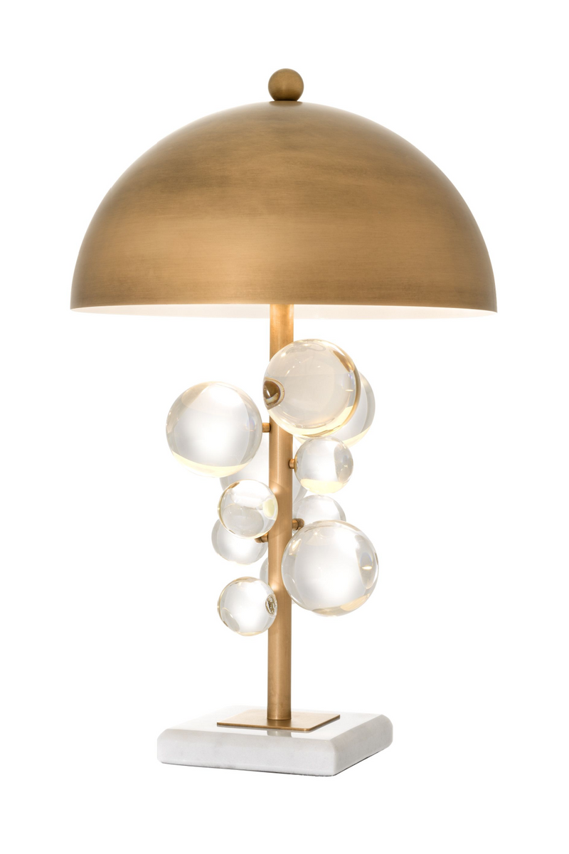 Lampe de table à dôme doré | Eichholtz Floral | Meubleluxe.fr