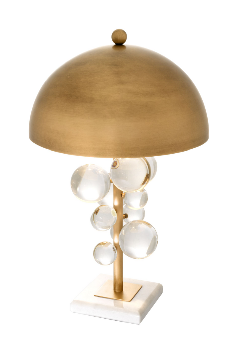 Lampe de table à dôme doré | Eichholtz Floral | Meubleluxe.fr