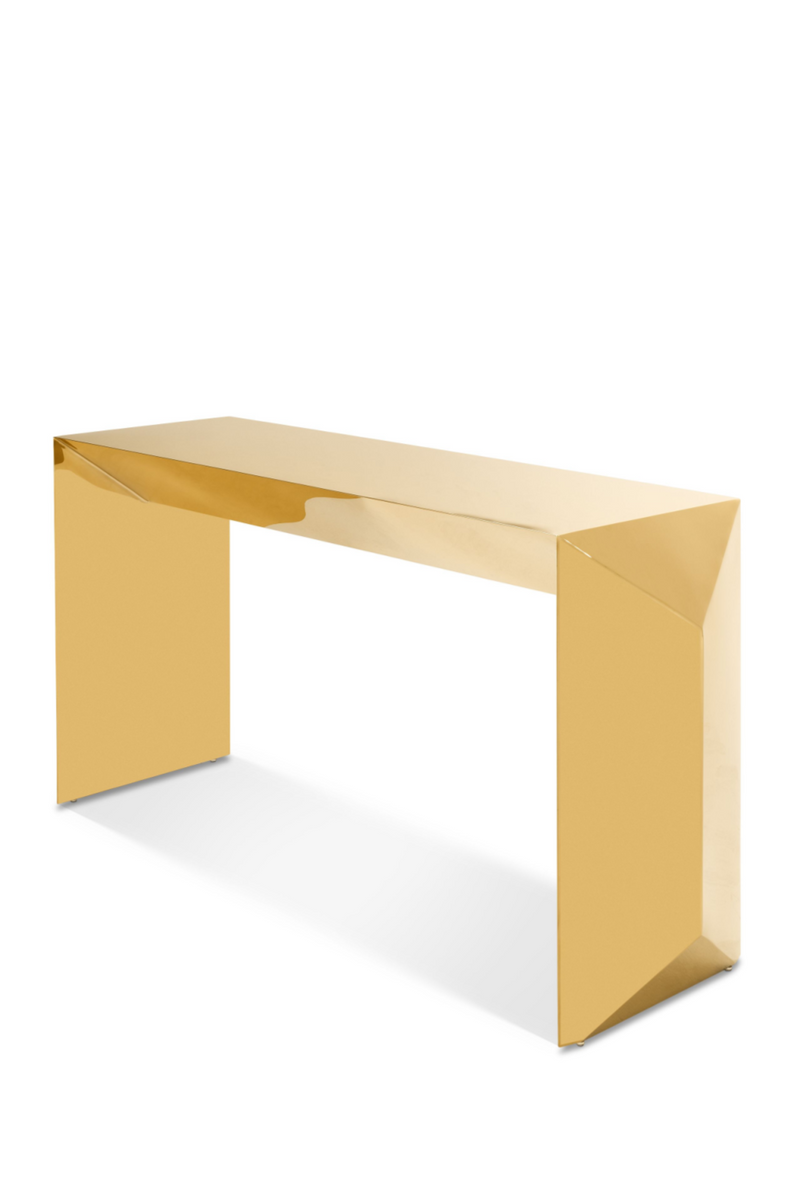Console rectangulaire dorée | Eichholtz Carlow | Meubleluxe.fr