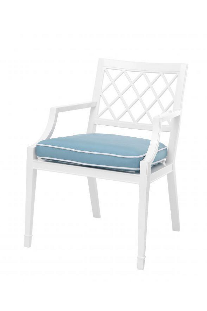 Chaise blanche avec accoudoirs | Eichholtz Paladium | Meuble Luxe