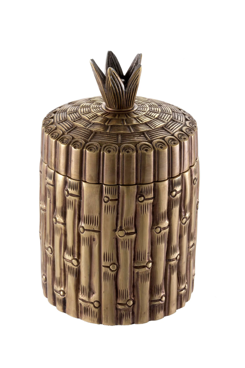 Boîte décorative en laiton vieilli | Eichholtz Bamboo | Meubleluxe.fr