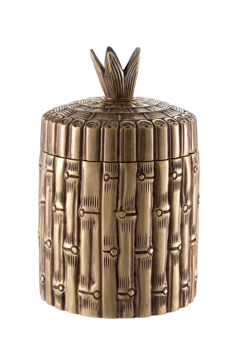 Boîte décorative en laiton vieilli | Eichholtz Bamboo | Meubleluxe.fr