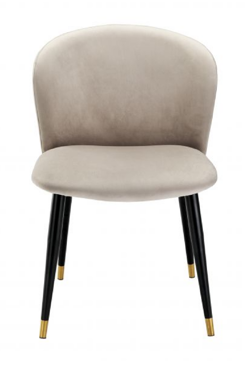 Chaise de salle à manger velours beige | Eichholtz Volante | Meubleluxe.fr