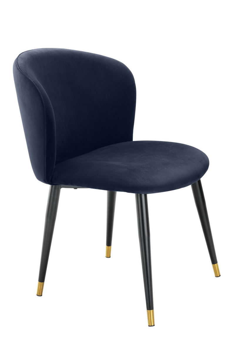 Chaise de salle à manger velours bleu | Eichholtz Volante | Meubleluxe.fr