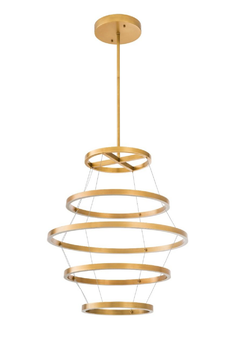 Lustre doré avec anneaux LED | Eichholtz Elements | Meubleluxe.fr