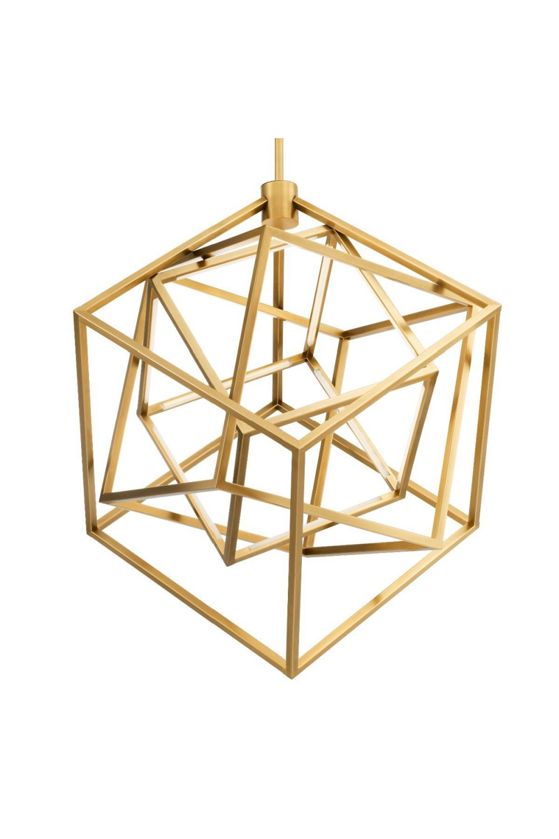 Lustre doré cubique moderne | Eichholtz Fusion | Meubleluxe.fr