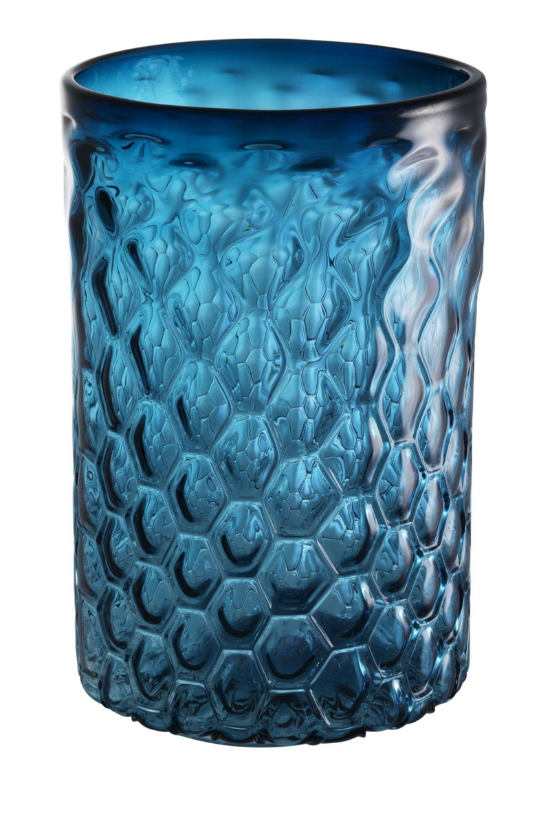 Photophore en verre bleu -L- | Eichholtz Aquila | Meubleluxe.fr