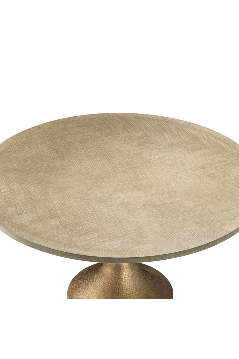 Table de salle à manger ronde en chêne | Eichholtz Melchior | Meubleluxe.fr