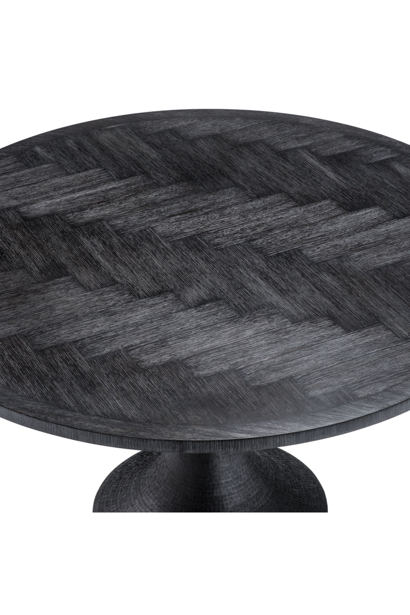 Table de salle à manger en bois fumé noir | Eichholtz Melchior | Meubleluxe.fr