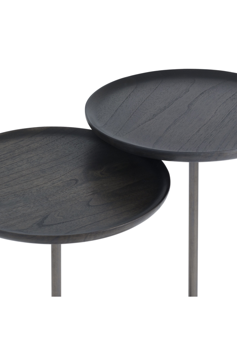 Table d'appoint en marbre gris (lot de 2) | Eichholtz Puglia | Meubleluxe.fr