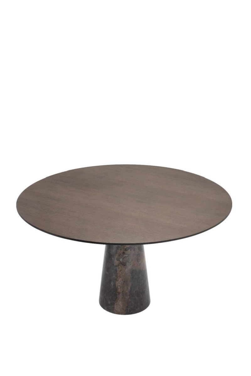Table de salle à manger bois et marbre | Eichholtz Genova | Meubleluxe.fr