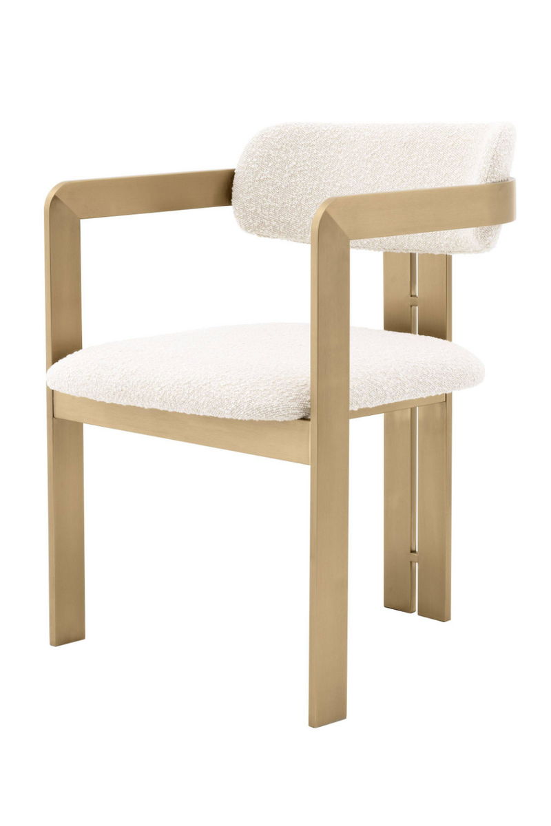 Chaise blanche et dorée | Eichholtz Donato | Meubleluxe.fr