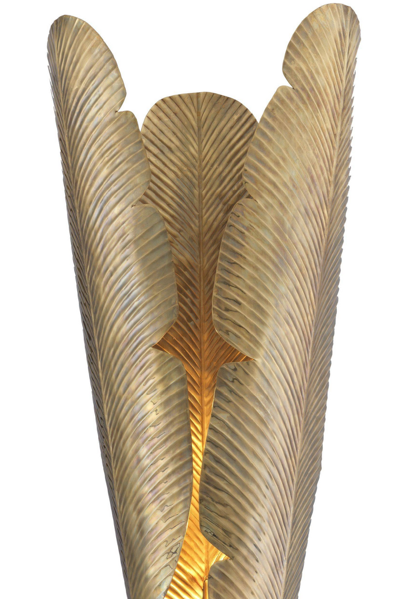Lampadaire palmes dorées | Eichholtz Plantain | Meubleluxe.fr
