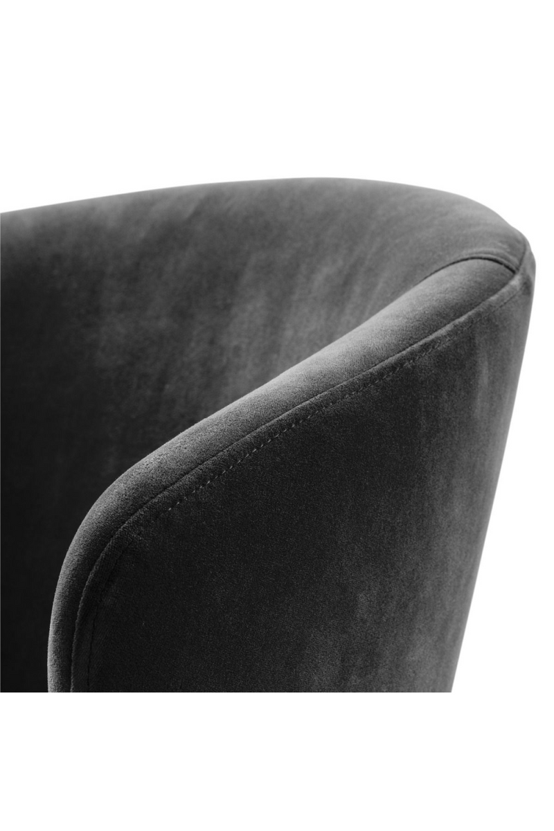 Chaise de salle à manger en velours gris | Eichholtz Kinley | Meubleluxe.fr