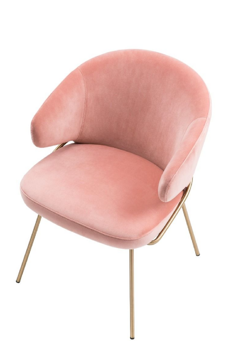 Chaise de salle à manger en velours rose | Eichholtz Kinley | Meubleluxe.fr