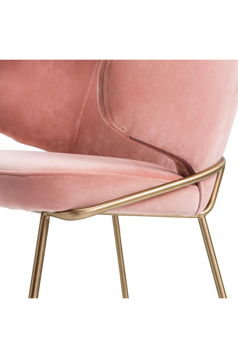 Chaise de salle à manger en velours rose | Eichholtz Kinley | Meubleluxe.fr