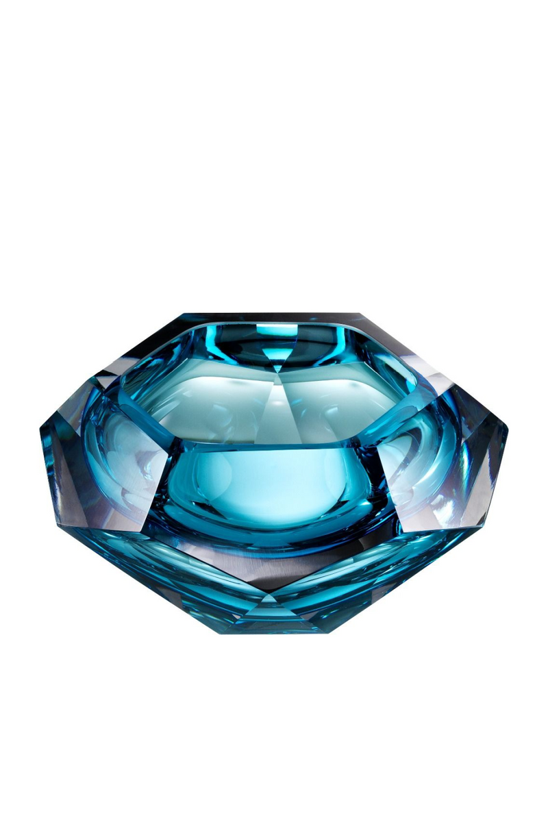Bol artisanal en cristal bleu clair | Eichholtz Las Hayas | Meubleluxe.fr