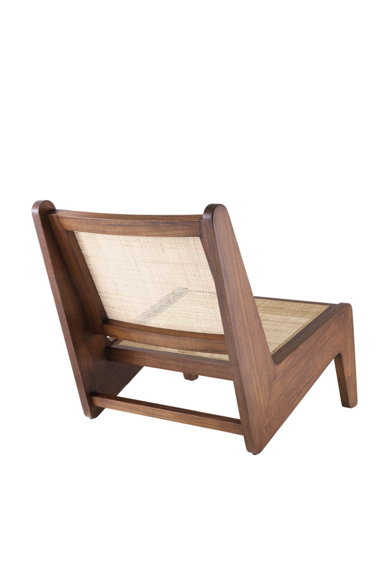Chaise inclinée marron en rotin | Eichholtz Aubin | Meubleluxe.fr