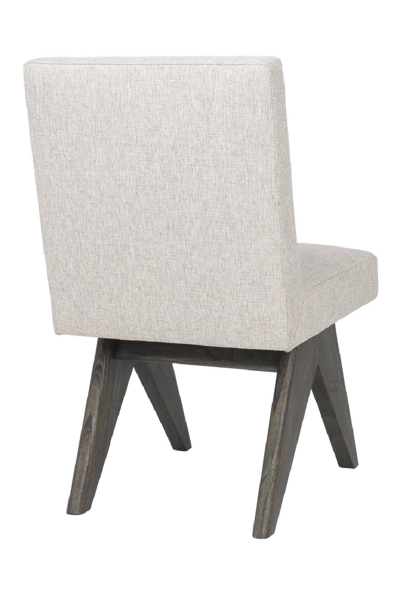 Chaise blanche en tissu naturel | Eichholtz Érudit | Meubleluxe.fr