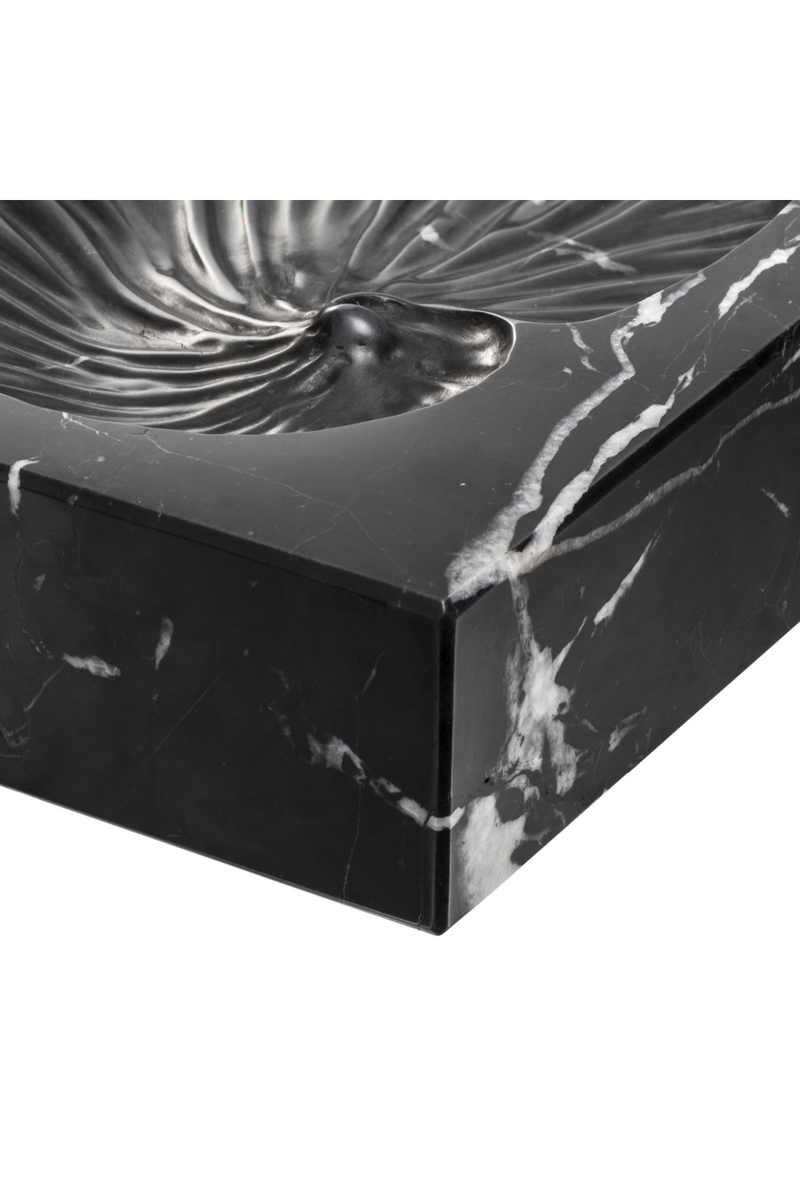 Objet décoratif coquillage marbre noir | Eichholtz Conchiglia | Meubleluxe.fr