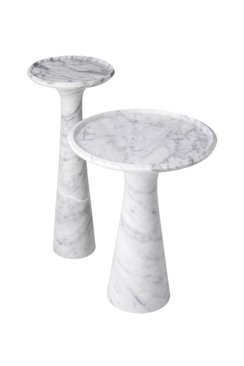 Table d'appoint marbre blanc -L- | Eichholtz Pompano | Meubleluxe.fr