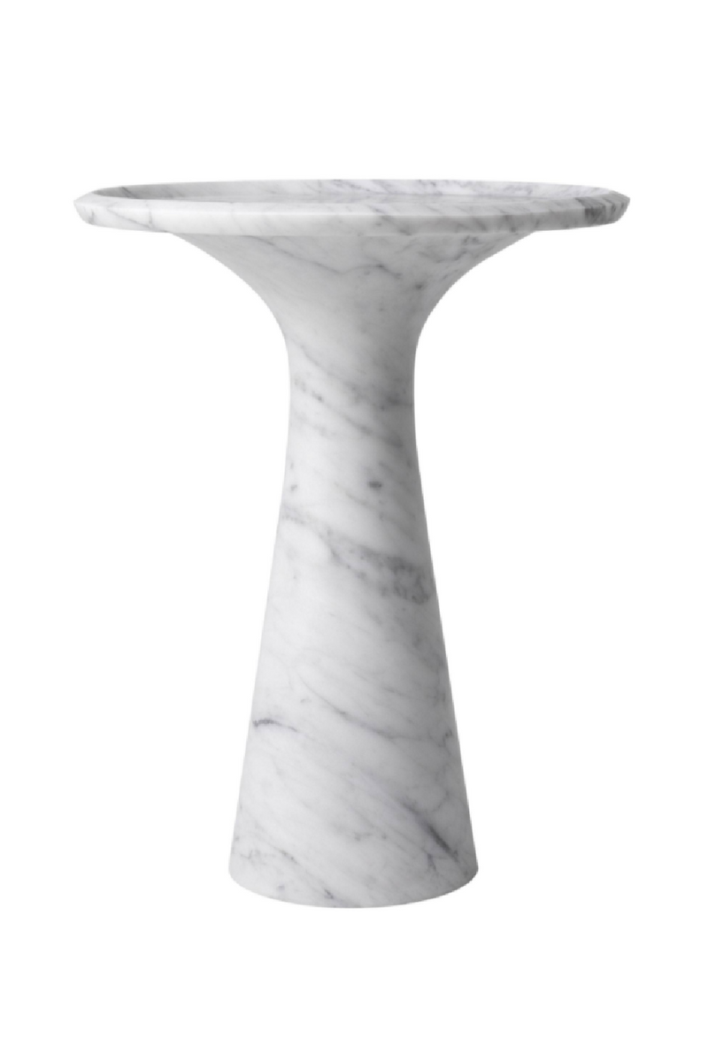 Table d'appoint marbre blanc -XL- | Eichholtz Pompano | Meubleluxe.fr