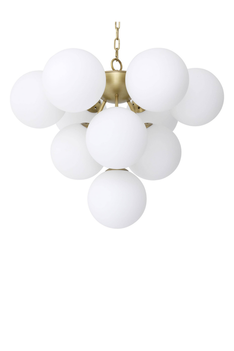 Lustre blanc à globes en grappe | Eichholtz Icaro | Meubleluxe.fr