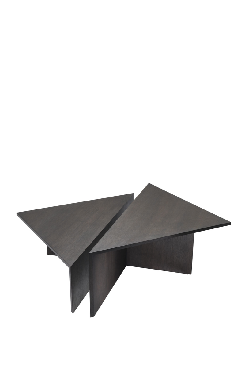 Table basse triangulaire en bois | Eichholtz Fulham | Meubleluxe.fr